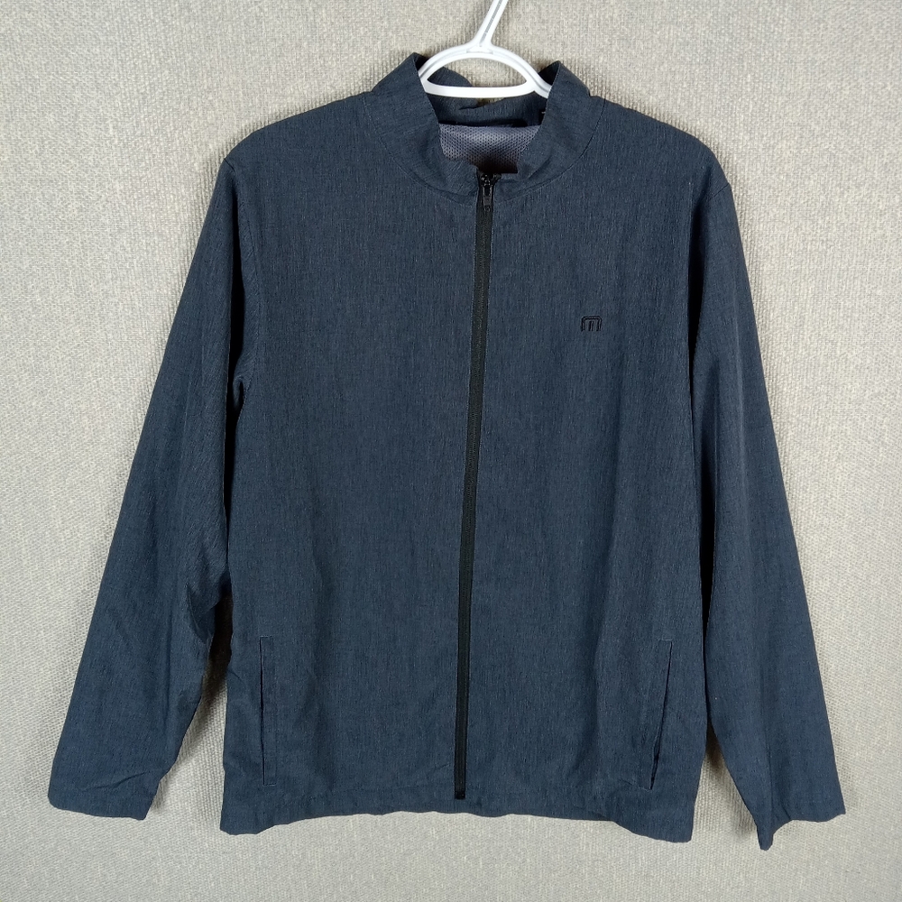 TravisMathew Full-Zip Lightweight Performance Golf Jacket Heathered Gray Medium